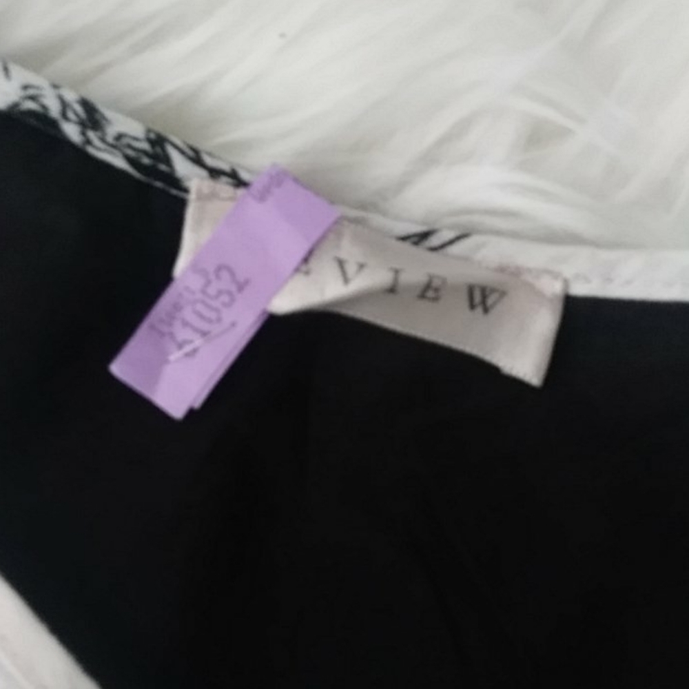 SALE Women Linen Floral High Low Midi Dress Loose Fit Black and White. Size L. - Picture 6 of 9